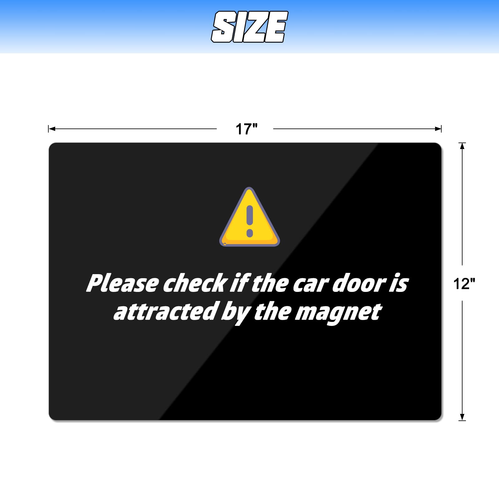XYK 2 Pack Black Car Magnets - 50 mil Vinyl, Rounded Corners, Prevent Scratches & Dents, Ideal for Business Advertising