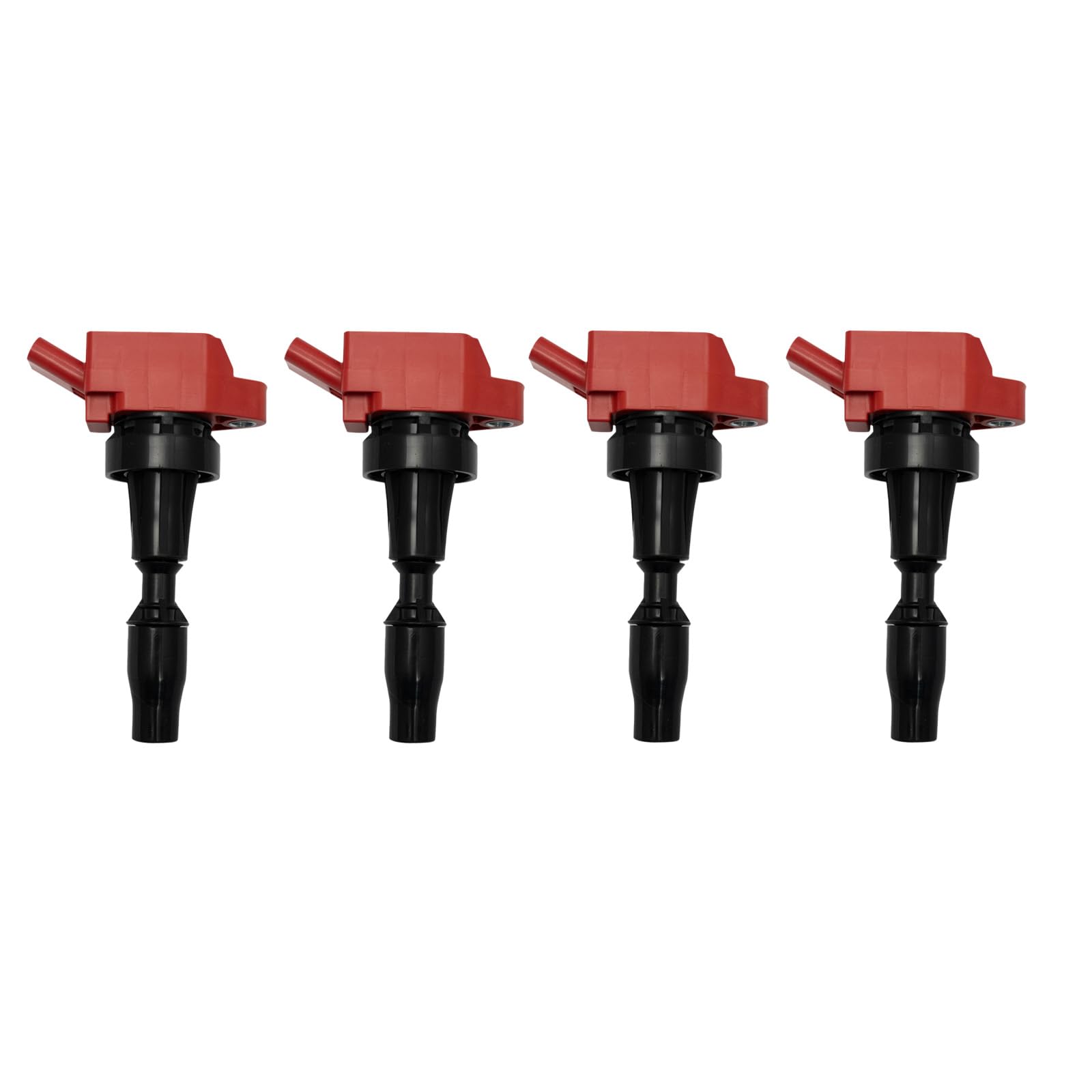 TRQ Ignition Coil Set 4 Piece High Temp Epoxy for 15-21 Hyundai & 16-23 Kia Models - Performance Red, Model ICA65567