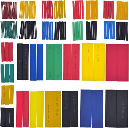 Mtroyaldia Heat Shrink Tubing, Electric Insulation Tube Kit, 8 Sizes Heat Shrink Tube Tubing Electrical Wire Cable Wrap Sleeve F