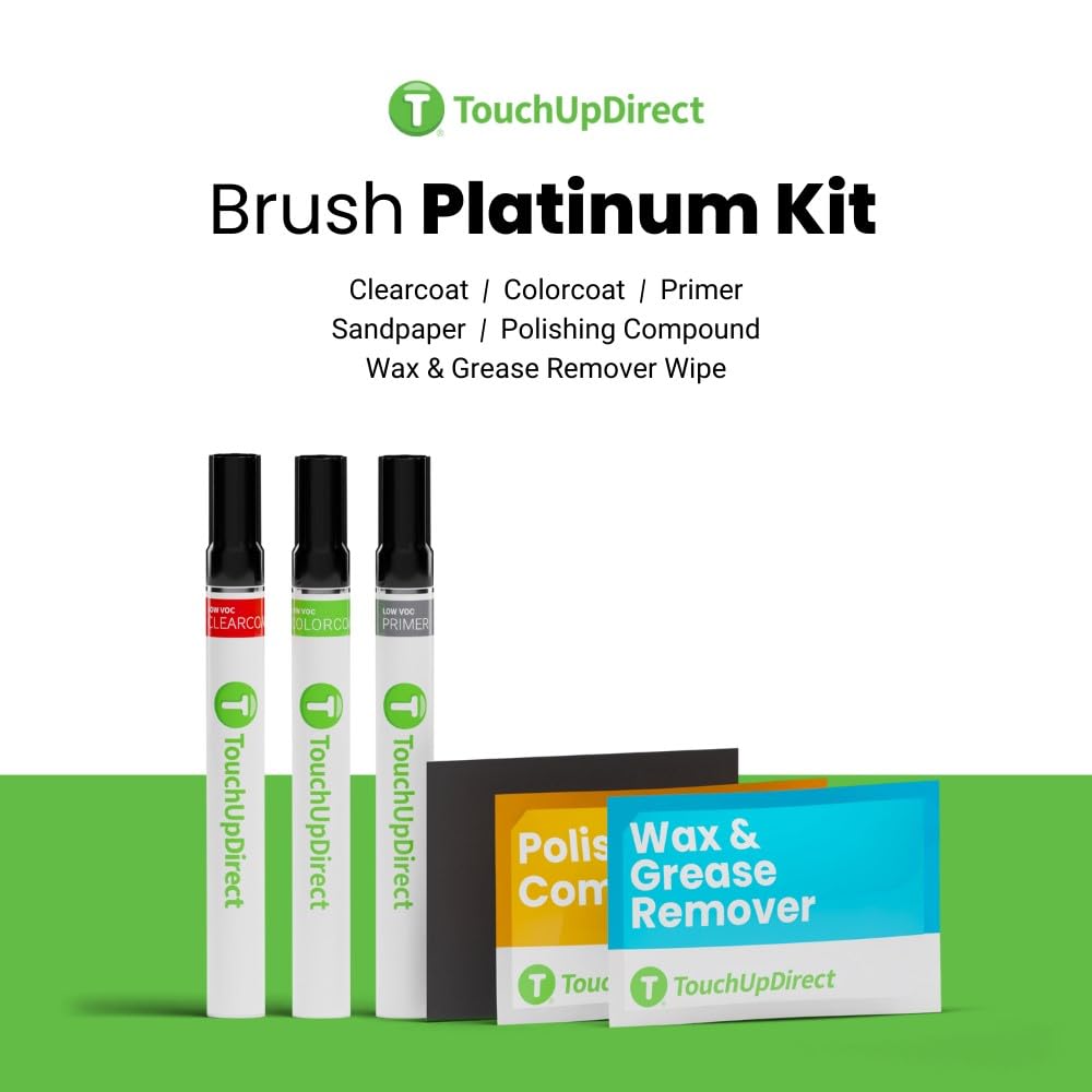 Touchupdirect B39 Mineral Grey Metallic Compatible With Bmw Exact Match Touch Up Paint Brush - Platinum Kit