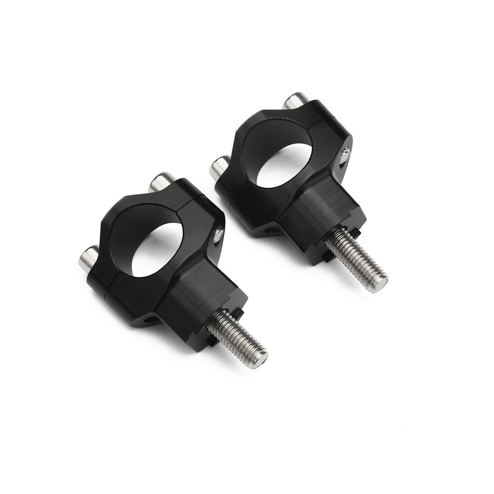 JFG RACING Black 1 1/8'' 28mm CNC Aluminum HandleBar Fat Bar Risers Mounts Clamps For 125-530 SX SXF EXC EXCF XCW XCFW 00-16 Mot