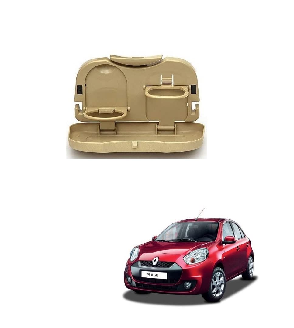 Stylish Foldable Compact Car Back Seat Tray for Food/ Drinks/ Cup/ Bottle Holder Universal Pack of 1 Suitable for Renault Pulse