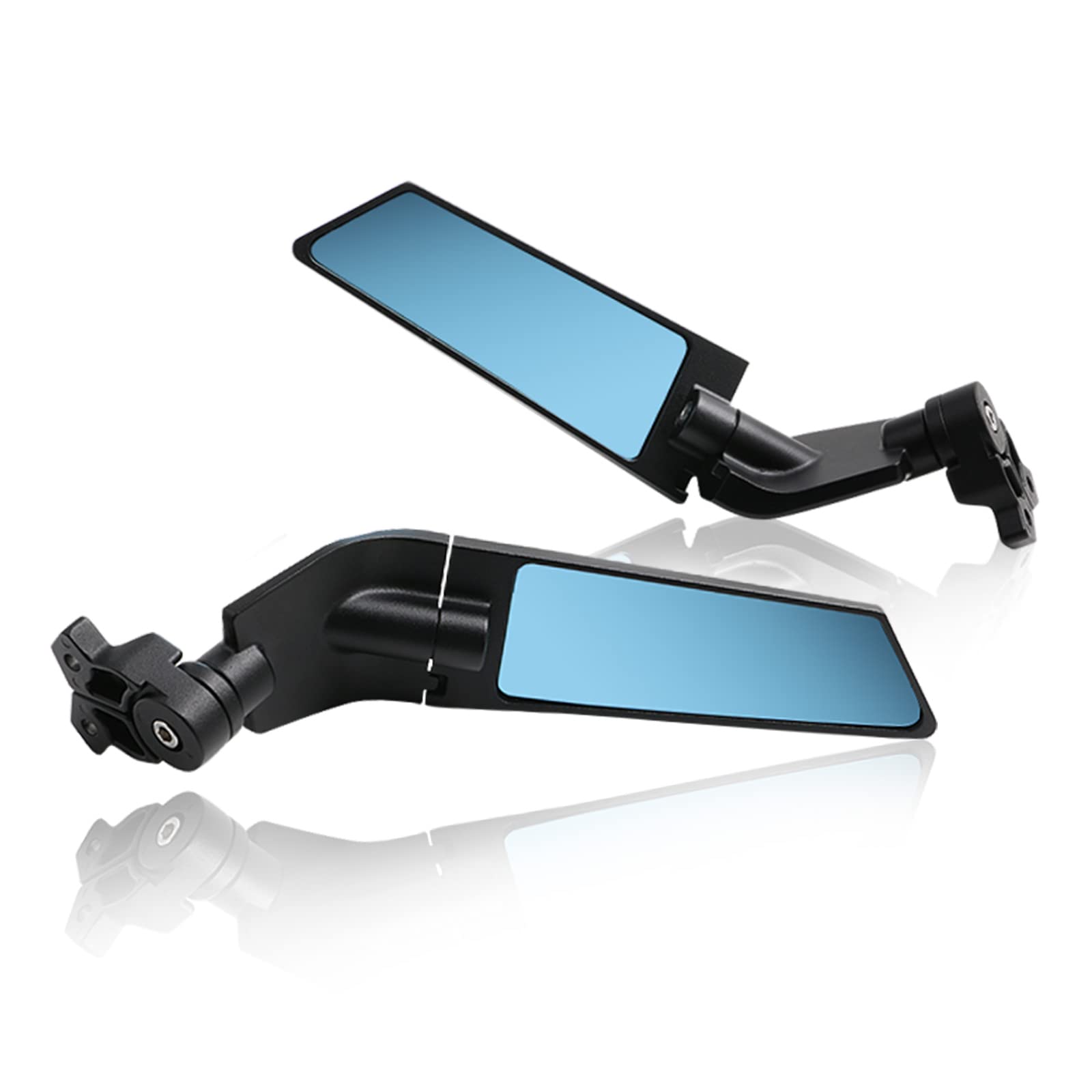 Pacewalker Motorcycle Adjustable Aluminum Rearview Mirror Wind Wing Mirror Compatible With 2018-2022 Kawasaki Ninja 400 650 Zx10