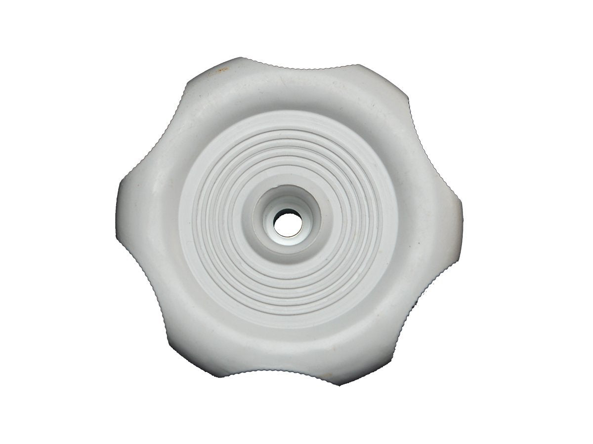 Rv Designer H717, Plastic Window Knob, 2-1/4 Inch Diameter, 1 Inch Shaft, White, Interior Hardware