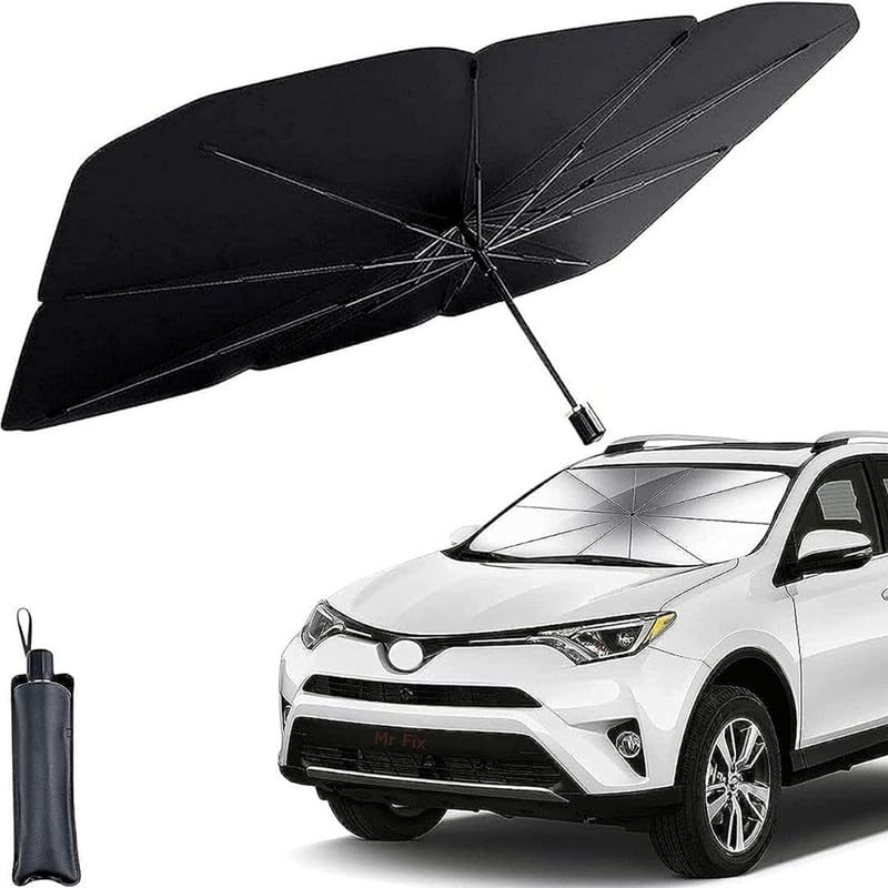 Mr Fix? Car Sun Light Windshield Cover Umbrella Windshield Sunshade for Car Front Window Sun Protection & Heat Insulation Foldab
