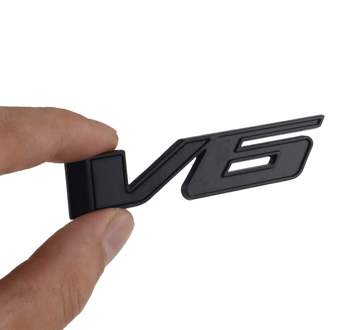 1 Pc V6 Emblem 3D Badge Nameplate Sticker Decal Replacement For 17-20 Canyon Colorado (Matt Black)