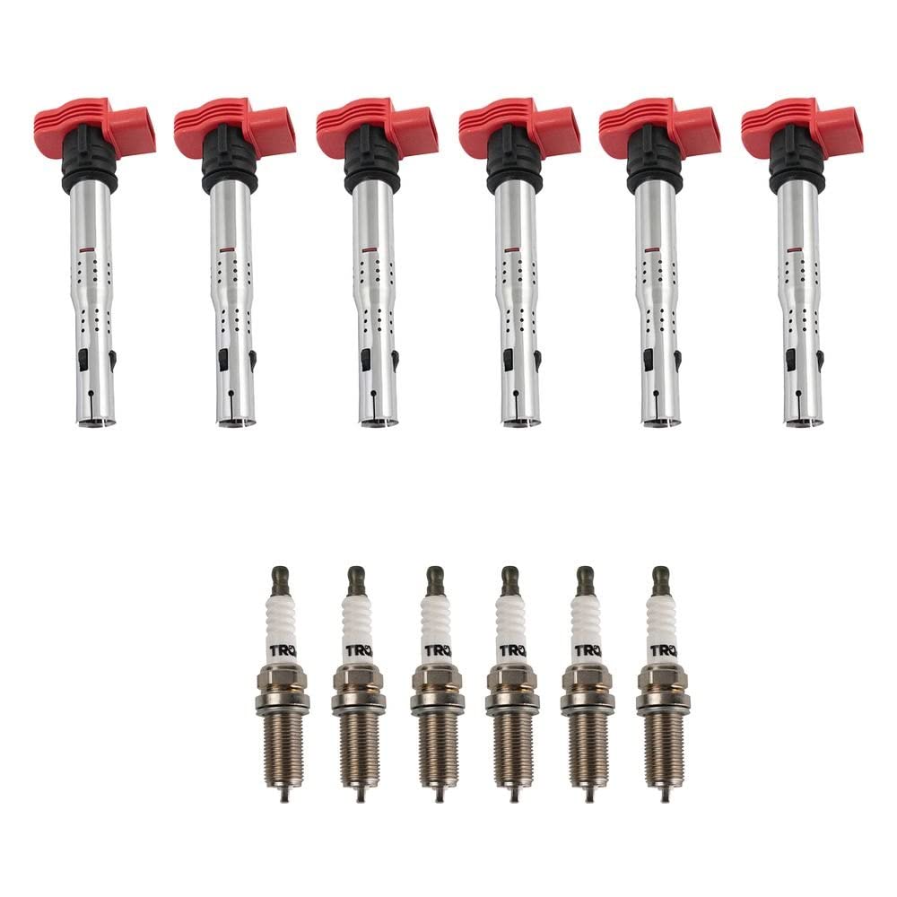 Trq Ignition Kit Ignition Coil Spark Plugs Compatible With 09-19 Audi 11-18 Porsche 14-15 Volkswagen