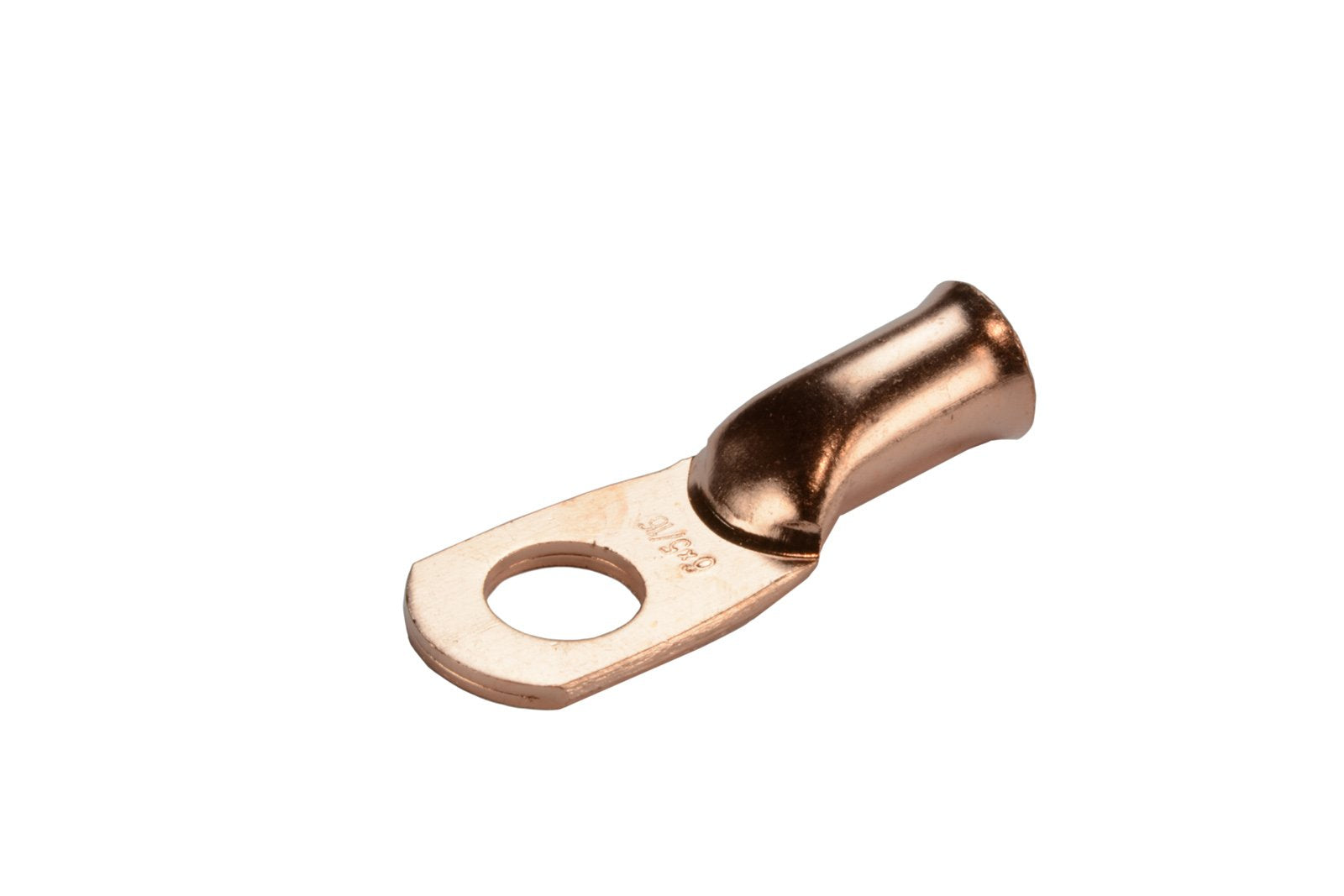 Temco 50 Pack Bare Copper Welding Battery Cable Ends, Lugs Terminal 6 Awg 5/16 '' Hole (6 Awg To 1/0 Awg Options Available)