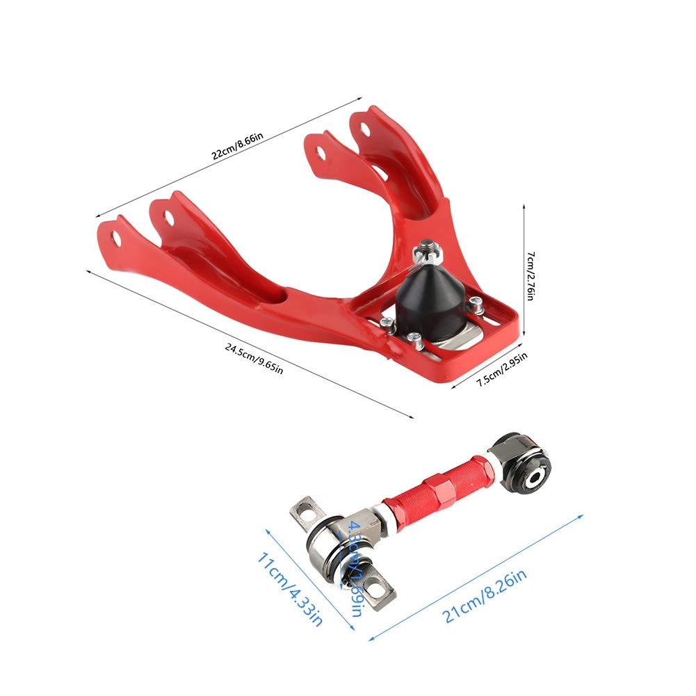 Qiilu Front Rear Camber Arm Control Suspension Kits For 1992-1995 Civic, For 1994-2001 Acura Integra, For 1993-1997 Del Sol