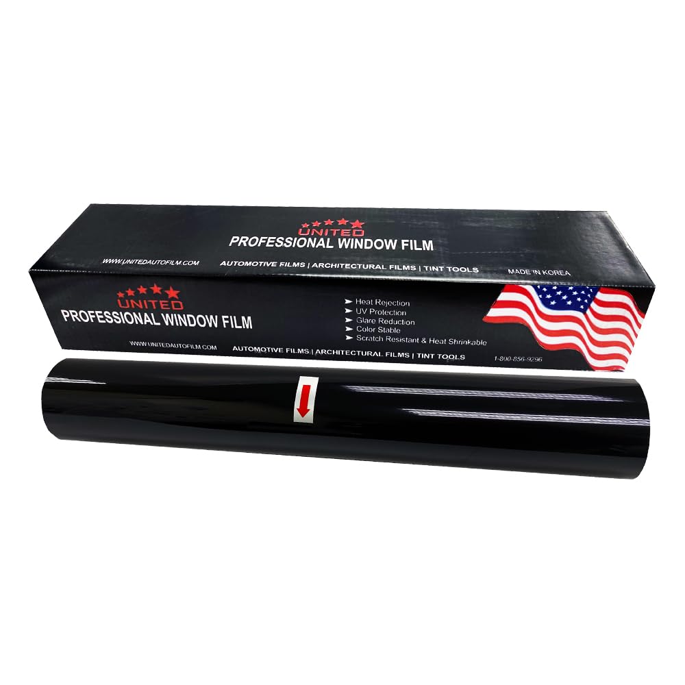 United Professional Window Tint 15% Vlt 24''In X 100'Ft 1Ply Dyed Upgraded Film - Privacy Window Tint For Cars, Home, Blocks Uv/