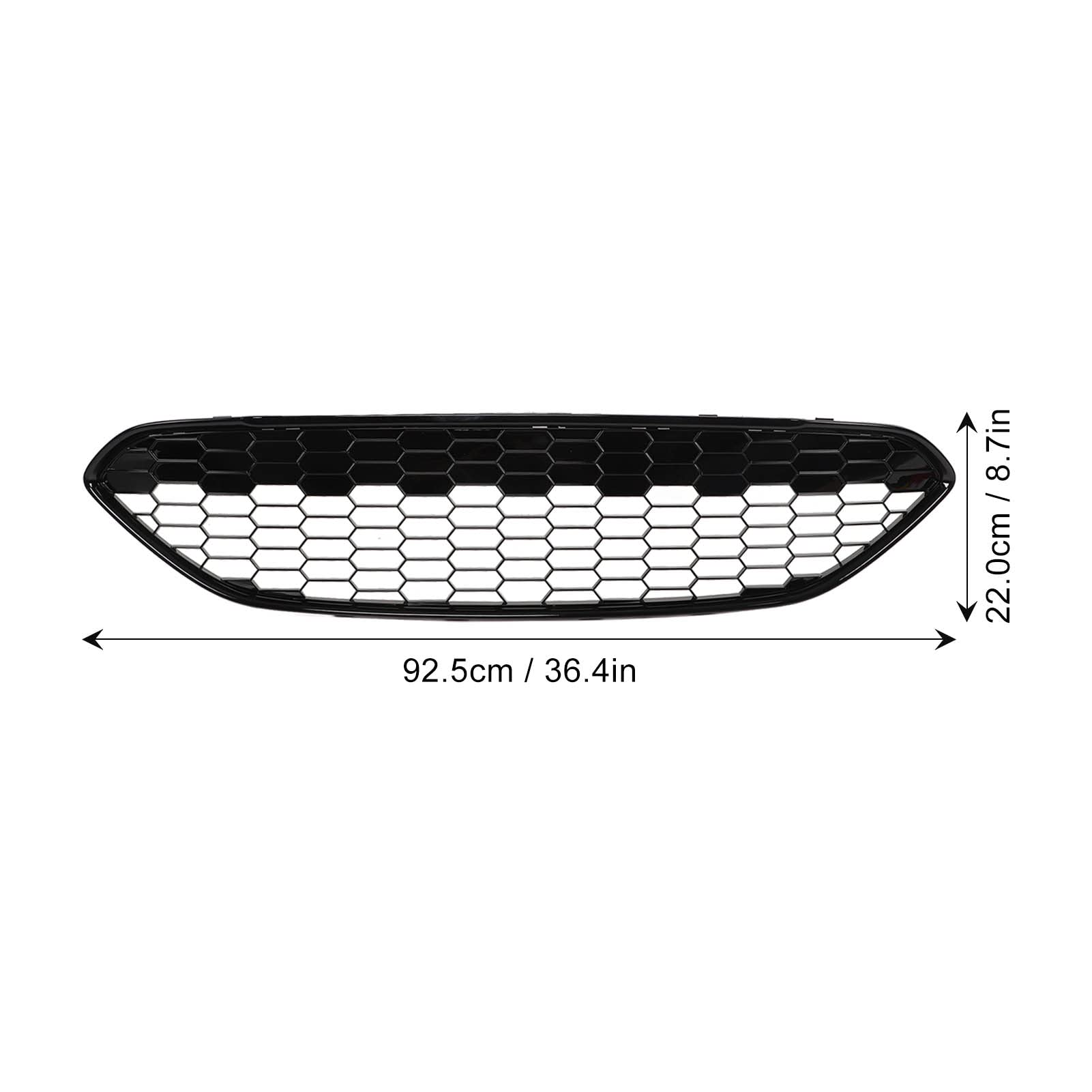 Aramox Front Bumper Grille, 1778260 Front Bumper Upper Grill Cover Glossy Black Protection Replacement For Ford Fiesta 2013?2017