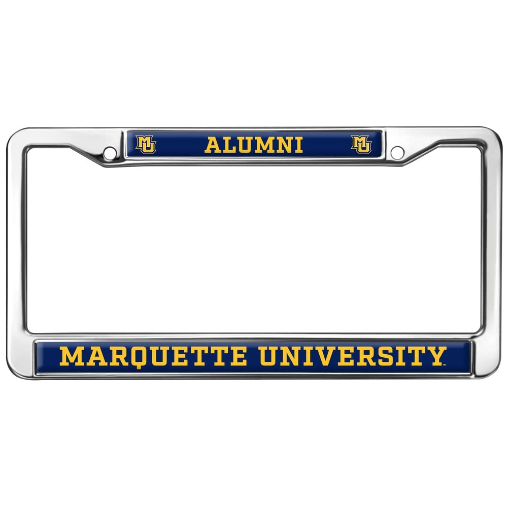 Marquette University Alumni Logo Full Size Standard License Plate Metal Frame
