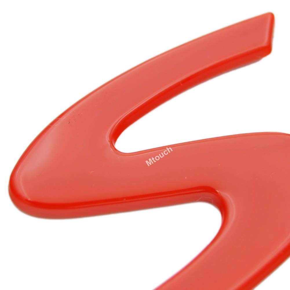 Zorratin Large Red S Emblem Badge for Porsche 911, Cayenne, Carrera, Turbo, Panamera, Boxster - Rear Trunk Boot Lid Tailgate Accessory