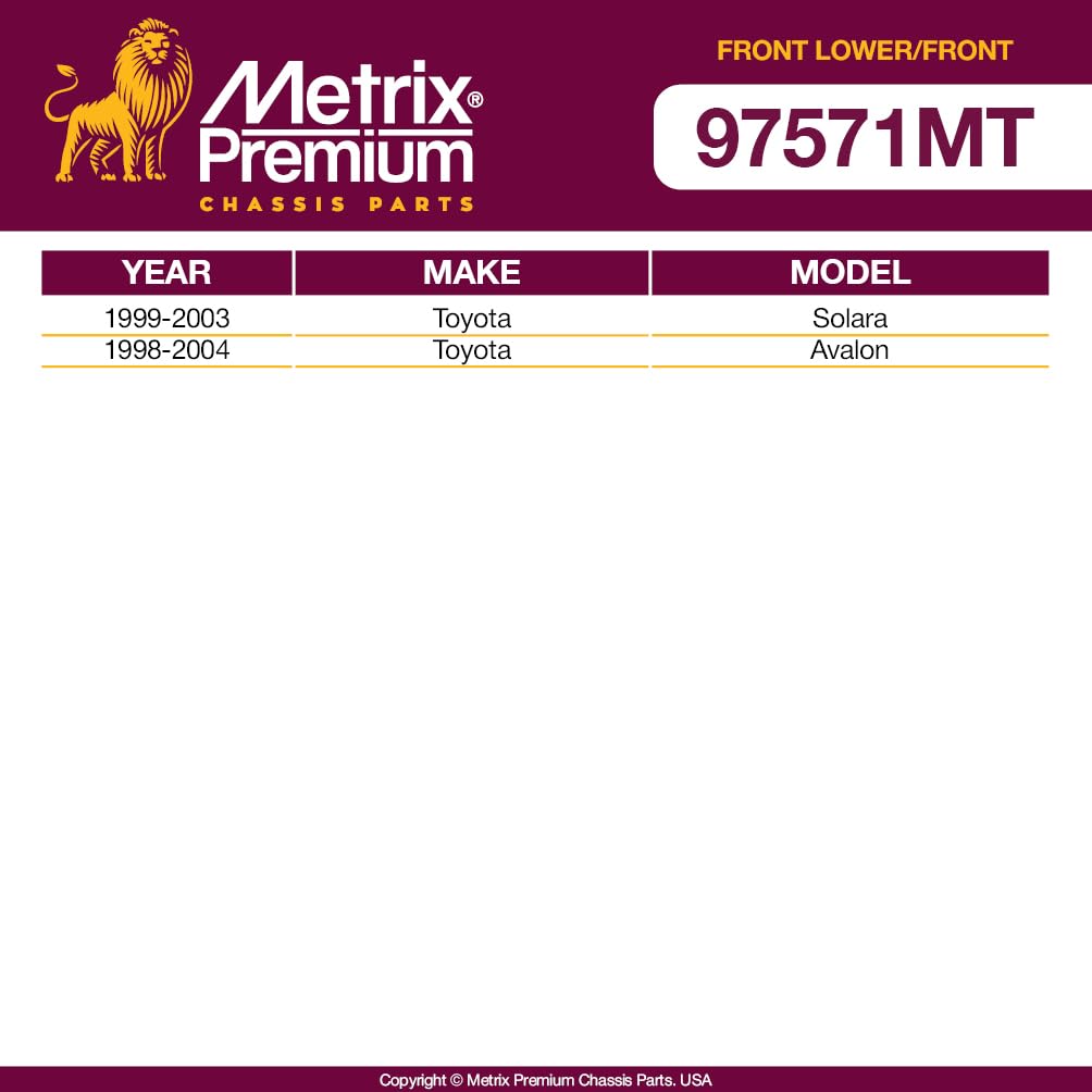 Metrix Premium Chassis Parts - 4 Pc Front Lower Control Arm & Front Sway Bar Stabilizer End Link Kit Fits 99-03 Toyota Solara, 9