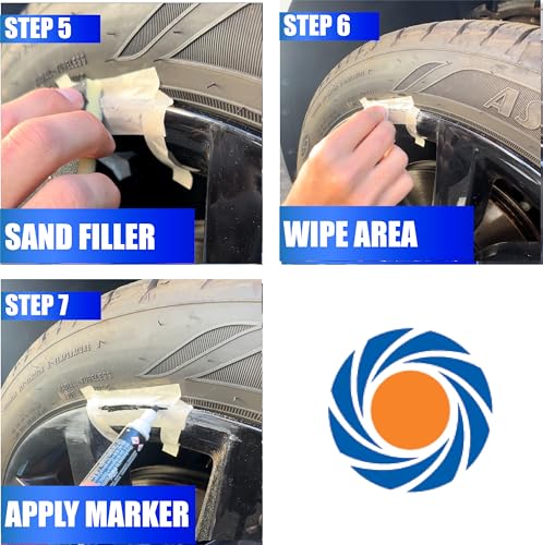 Permatex Wheel Restoration Kit 09143 - Black DIY Repair for Curbside Rash, Corrosion & Scuffs