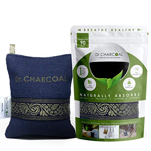Dr. Charcoal Car Air Purifier, Lasts 1 Year, Removes Bad Smell And Moisture, Can Also Be Used In Bathrooms And Kitchen, 200G