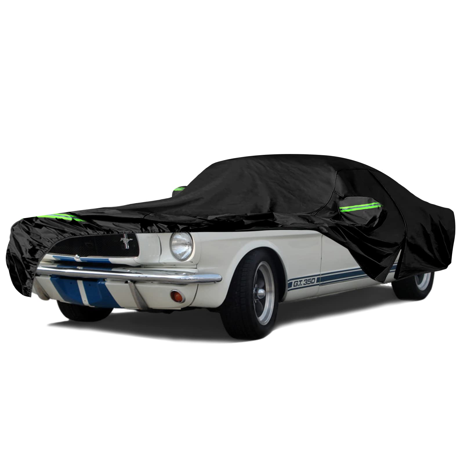 Waterproof Car Cover Replace For 1964-1978 Ford Mustang, 6 Layers All Weather Custom-Fit Mustang Full Car Covers With Zipper Doo