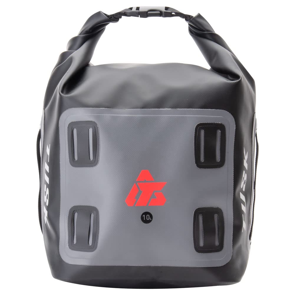 TUSK Traverse Pannier Bags with X-Small Dry Duffel Tail Bag, Black/Grey, Nylon, Model 200-582-0004