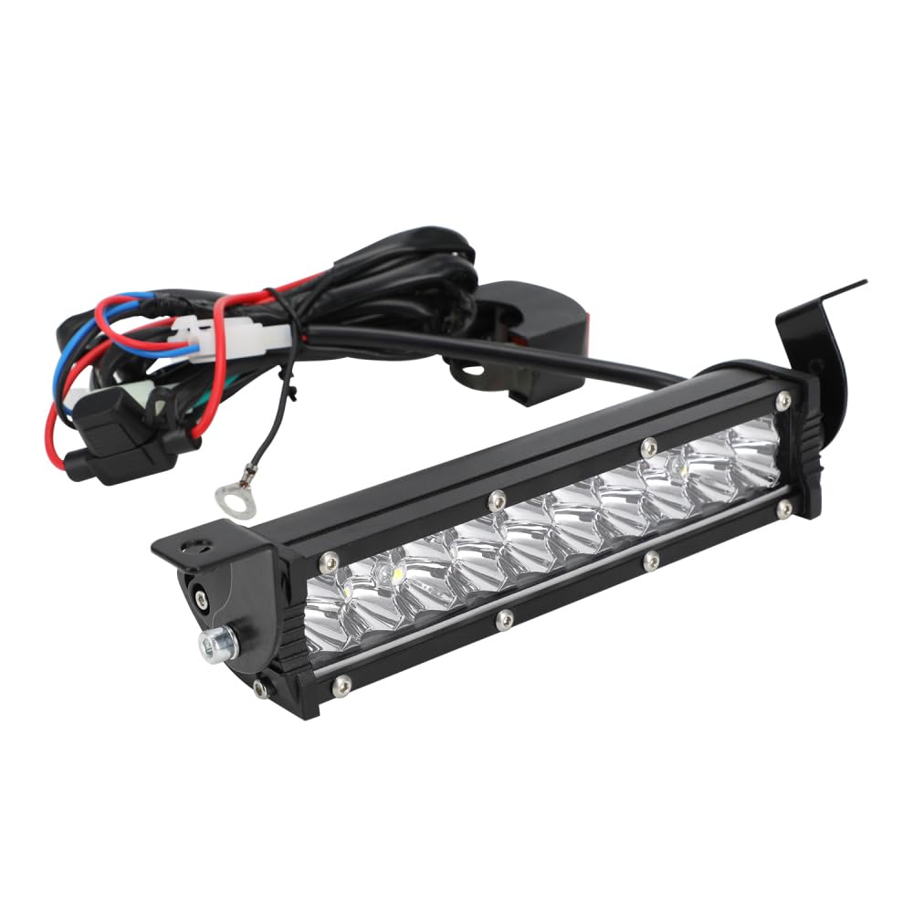 IUVWISN Motorcycle LED Light Bar 60W 2500Lm Plug-Play Kit for 7/8" Handlebar - Green, Model WX181200120, Universal for Dirt Bikes