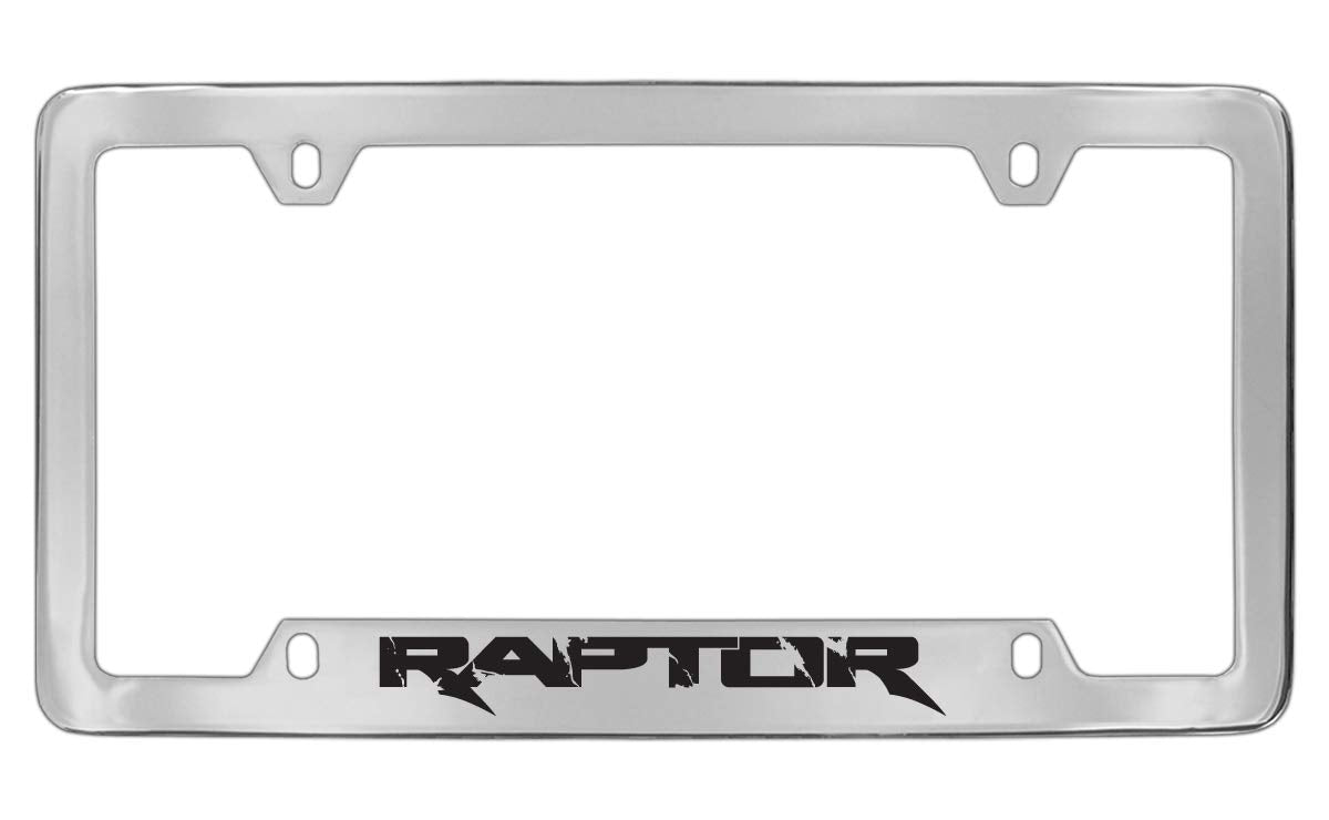 Ford Raptor Chrome Plated Metal License Plate Frame Holder