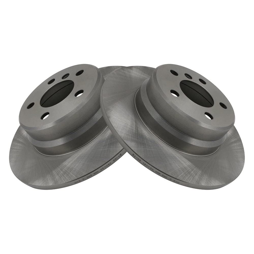 Trq Rear Brake Rotors Set Solid Compatible With 2000-2006 Bmw X5