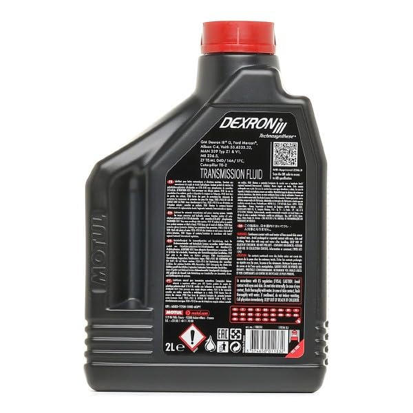 Motul 100318 Synthetic Dexron Iii Automatic Transmission Fluid, 2 L