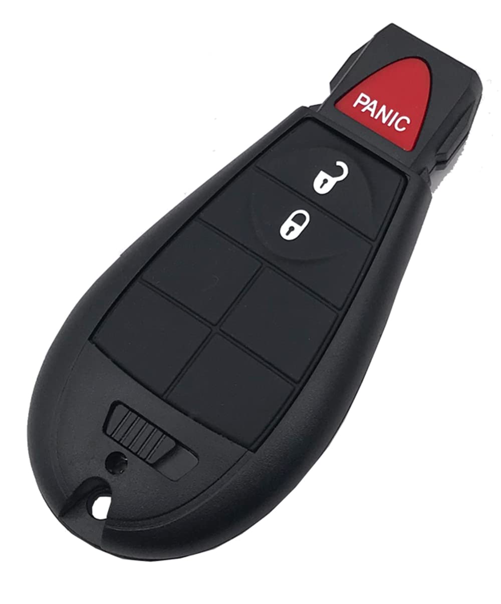 3 Buttons Key Fob Case Shell Fit For 2013-2018 Dodge Ram Truck 1500 2500 3500 Gq4- 53T 56046953 Replacement Car Key Housing Outer Cover (1)