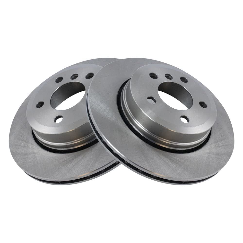 Trq Rear Brake Rotors Set Solid Compatible With 2004-2010 Bmw X3