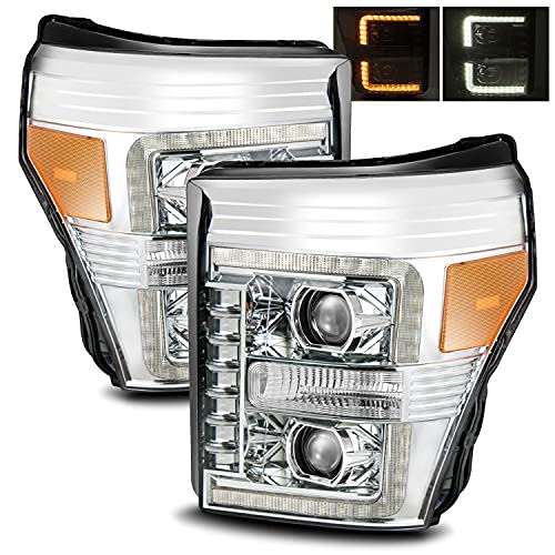 AlphaRex LED Projector Headlights for 11-16 Ford Super Duty Luxx-Series (Chrome)