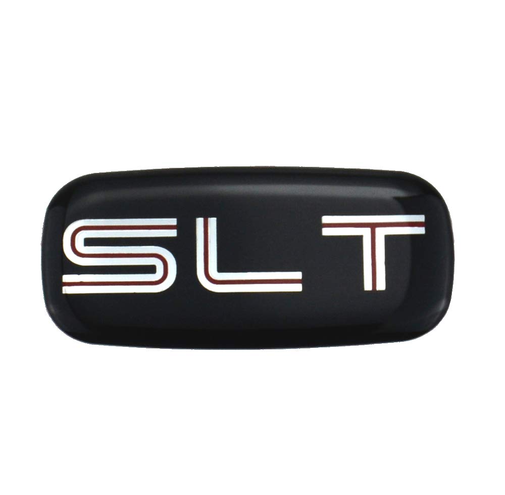 Aimoll 3D SLT Cab Emblem Badge Nameplate for 95-07 Yukon/Suburban/Sierra, Silver/Black Finish