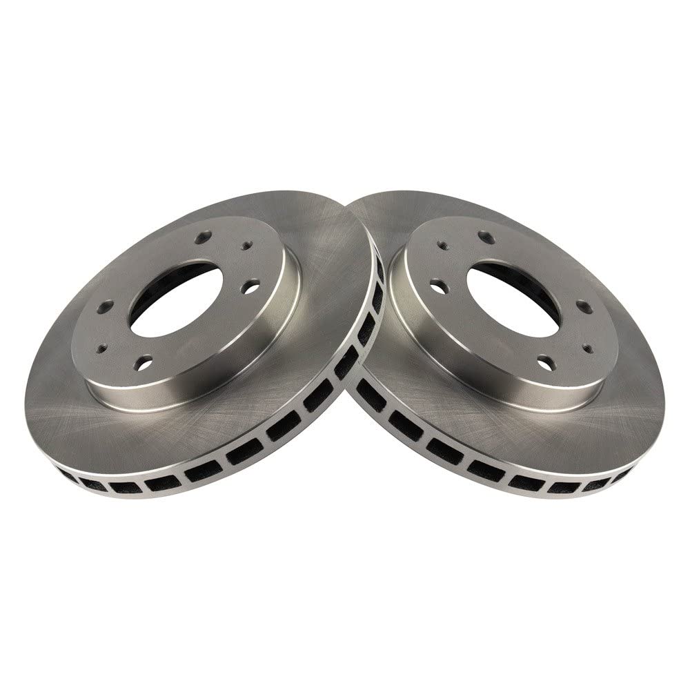 Trq Front Brake Rotors Set Vented Compatible With 1992-1996 Eagle Summit 1992-1995 Mitsubishi Expo 1988-1998 Galant 2002-2007 La