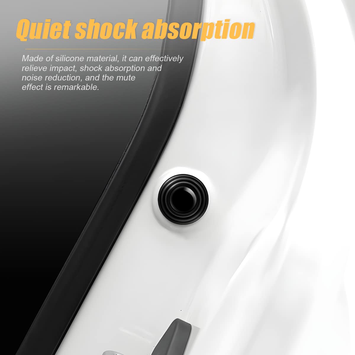 30Pcs Car Door Shock Absorber, Soundproof Stickers For Door Edge Guard Bumper, Luminous Shock-Absorbing Gasket Cushion, Anti-Col
