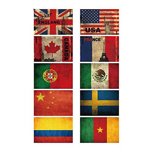 Gadgets Wrap Vinyl National Flags Cool Styling Luggage Decal Toy Stickers For Car Laptop Motorcycle Skateboard Sticker