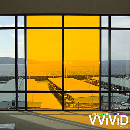 VViViD Transparent Yellow Vinyl Window Tinting Sheets, 1.49ft x 5ft, Model vvclrtintflmylw_17
