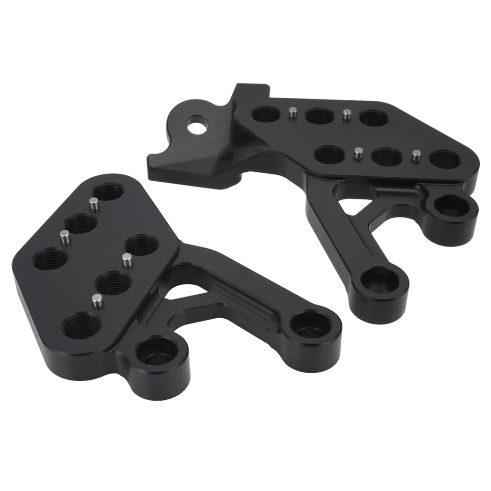 JFG RACING Foot Pegs Bracket Kit for Surron Light Bee,CNC Adjustable Foot Rest Pedal Brackets and Peg Support Brace for Electric