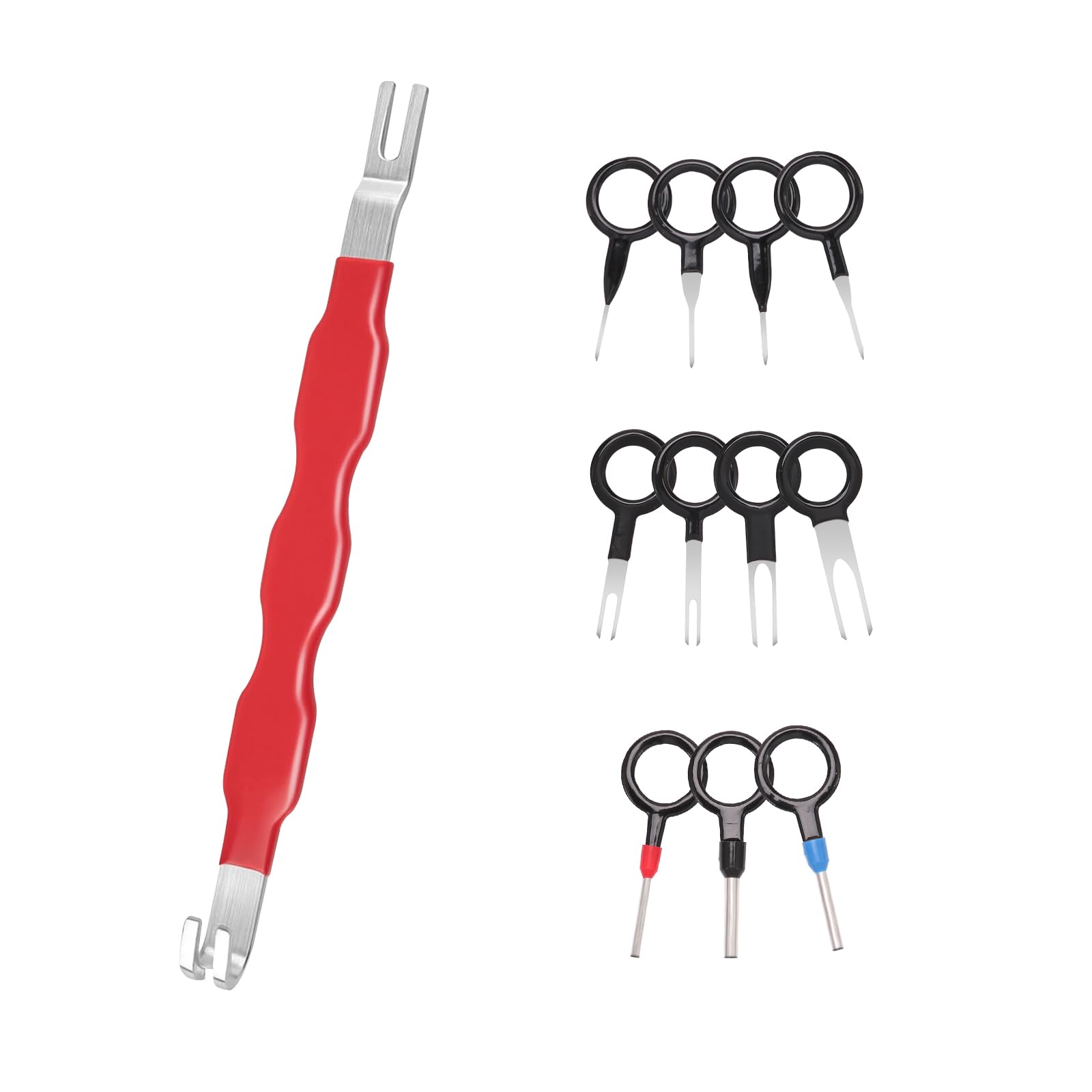 JEJIEFI Dual-End Electrical Connector Removal Tool for Cars, Automotive Terminal Connector Separator and Removal Tool in Tight S