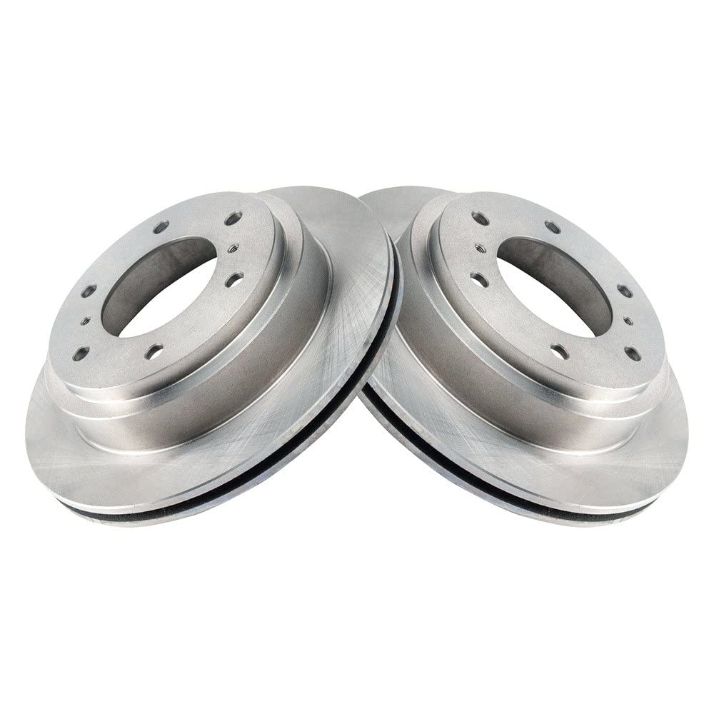 Trq Rear Brake Rotors Set Vented Compatible With 2000-2006 Mitsubishi Montero