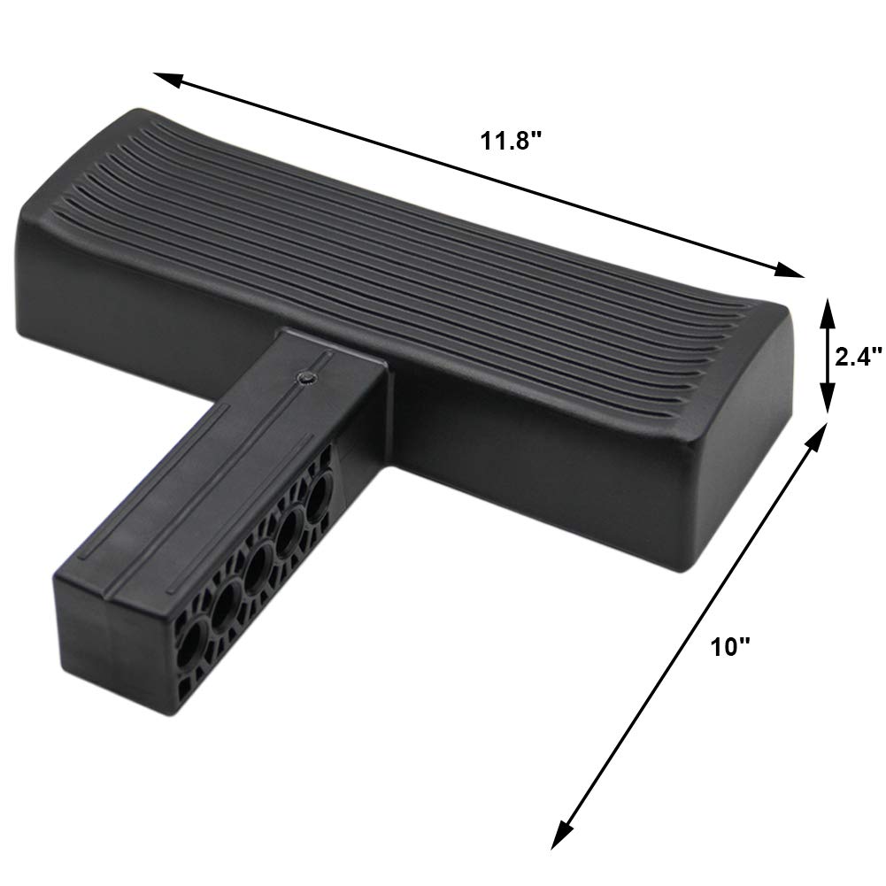 Juegoal Hitch Step For 2'' Receivers, Universal Plastic Vehicles Bumper Guard, Anti Slip Black Towing Hitch Mount Steps With Pin