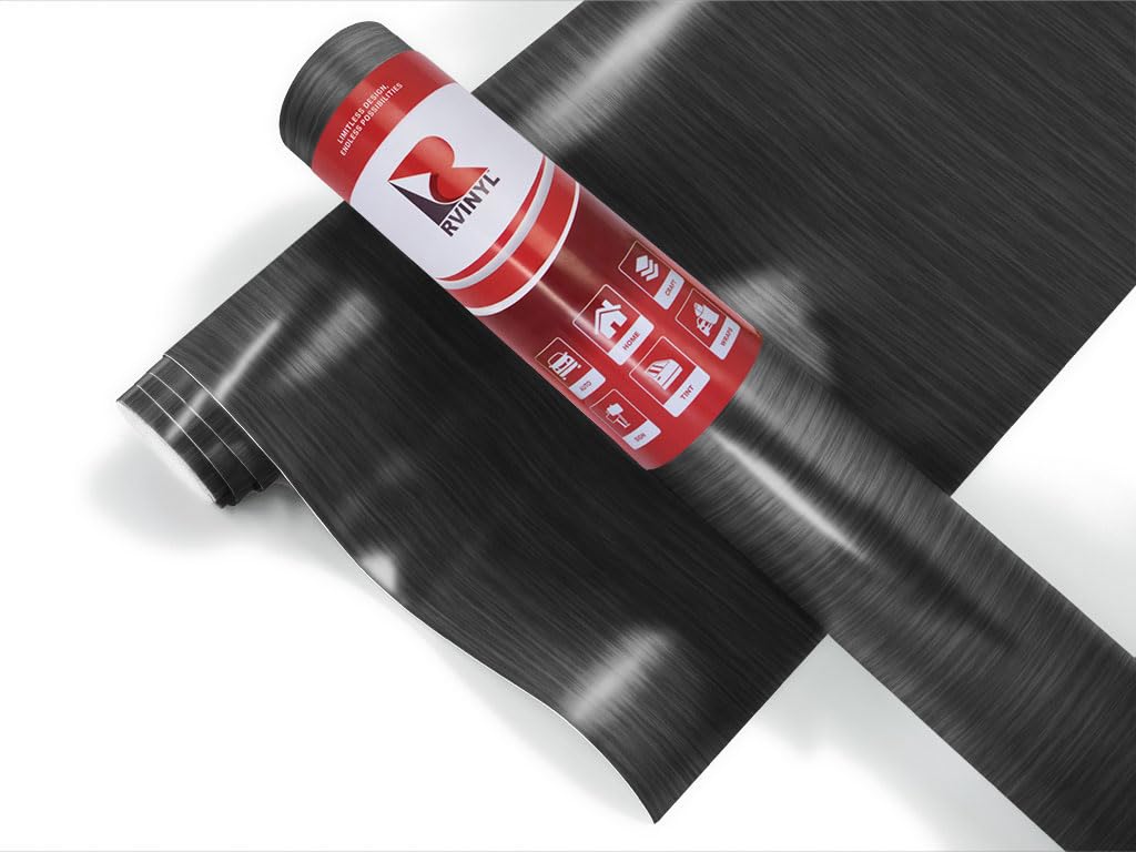 3M 2080 Series Br212 Brushed Black Metallic - 5Ft X 1Ft - 5Sq Ft - Dual Cast Textured Finish Vinyl Car Wrapping Film - Vehicle S