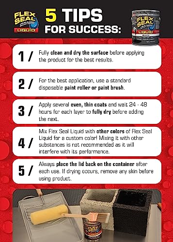 Flex Seal Liquid MAX Liquid Rubber Coating Sealant, 2.5 Gallon, White, Waterproof & Flexible, Model LFSMAXWHT02