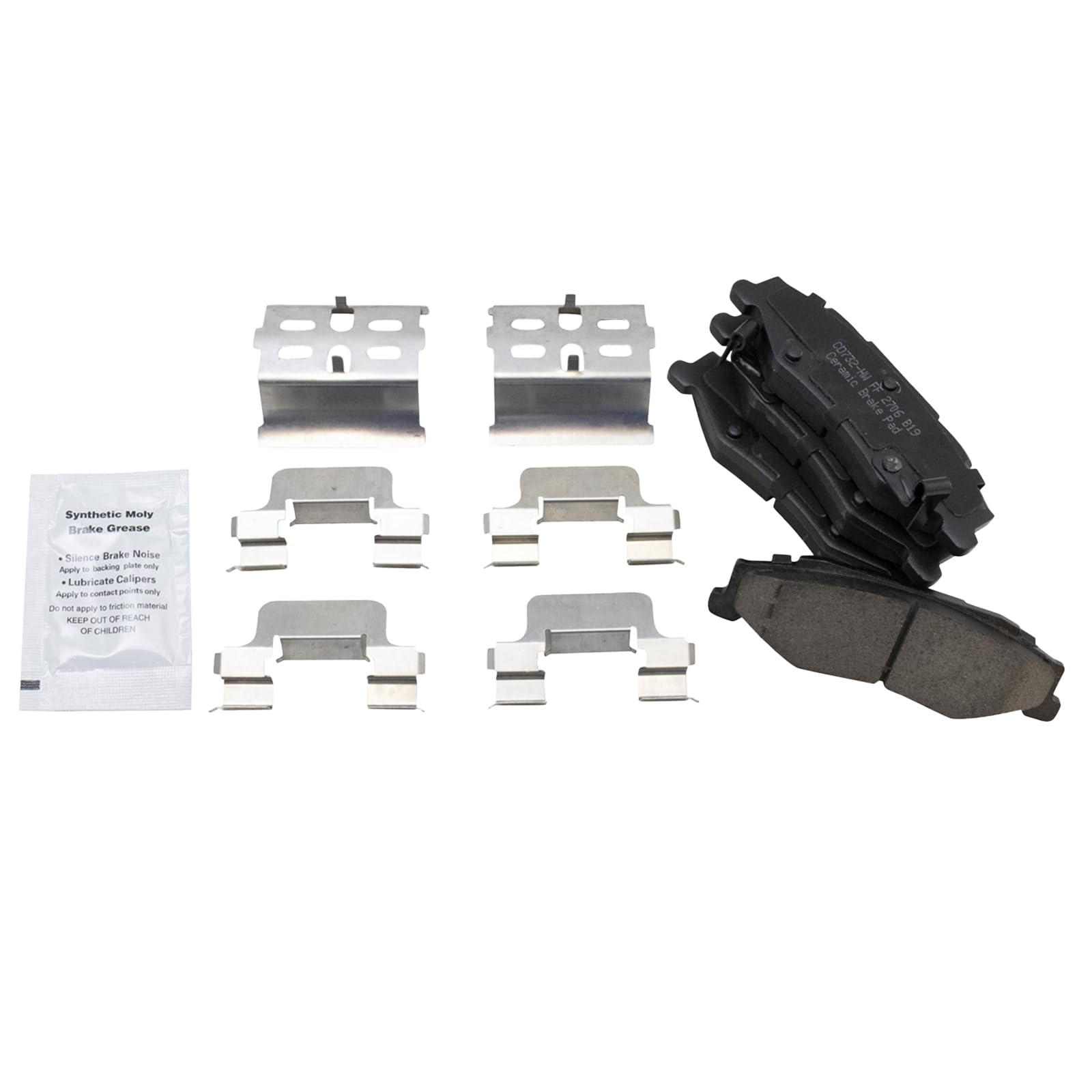 Trq Rear Brake Pads Ceramic Compatible With 2004-2009 Cadillac Xlr 1997-2013 Chevrolet Corvette