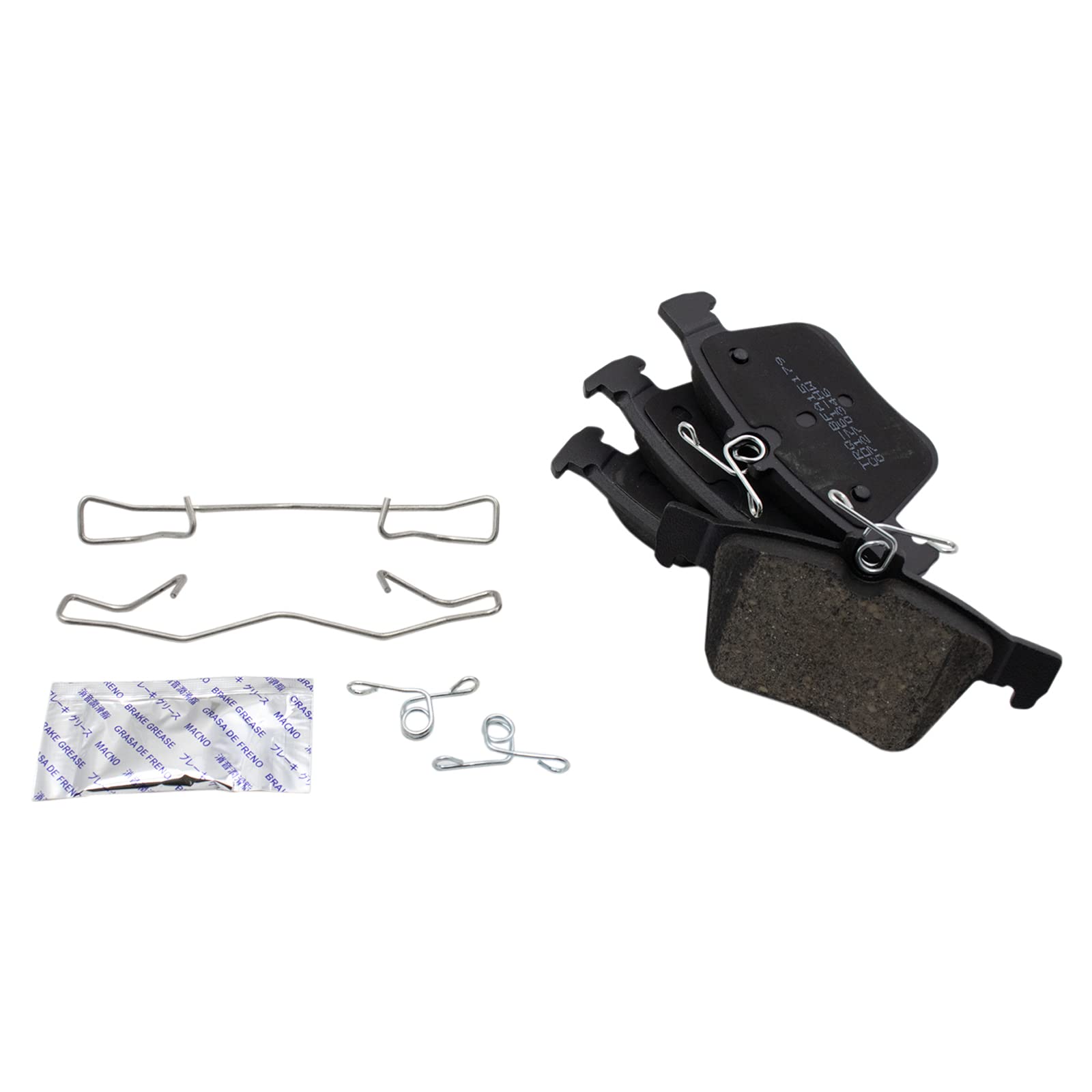 TRQ Rear Brake Pad & Rotor Kit Brake Pads Brake Rotor Ceramic Compatible with 2016-2021 Audi TT Quattro 2019-2021 Volkswagen Jet