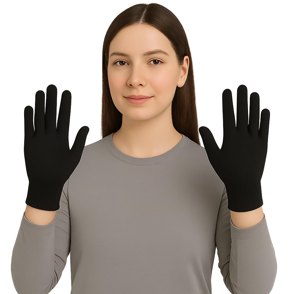 Weavers Villa Cotton Summer Gloves For Women & Men | AntiSlip Uv Protection Unisex Hand Gloves | Outdoor Sun, Dust, Pollution S