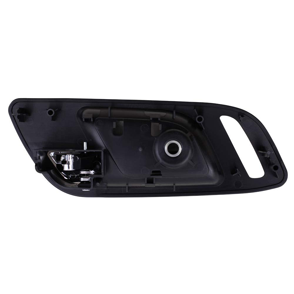 Brock Replacement Passengers Front Inside Interior Door Handle Chrome Lever With Black Housing Compatible With Silverado Sierra