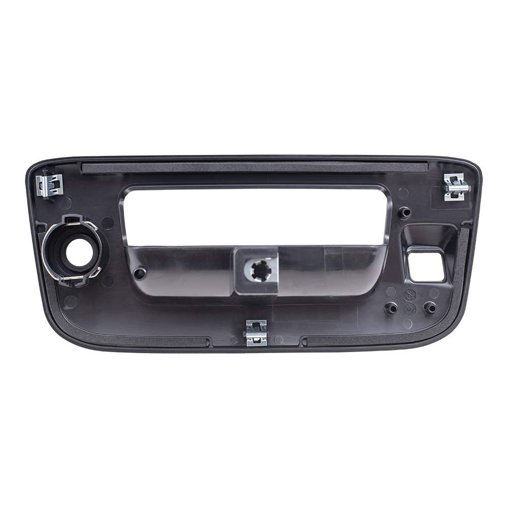 Brock Replacement Tailgate Handle Trim Bezel Textured W/Keyhole & Rear-View Camera Hole Compatible With Silverado Sierra Pickup