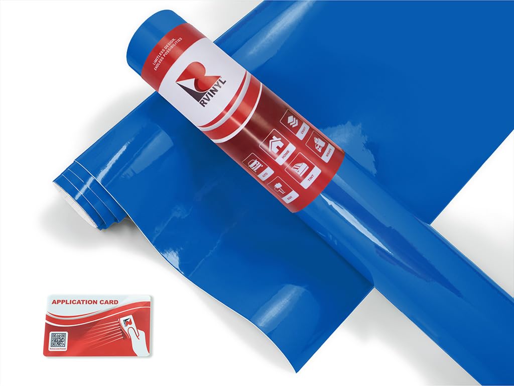 Avery Dennison Sw900 667-O Gloss Intense Blue Supreme Wrapping Film Vinyl Vehicle Car Wrap Sheet Roll - (72'' X 60'')