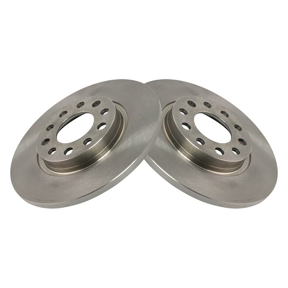 Trq Rear Brake Rotors Set Solid Compatible With 2015-2017 Chrysler 200 2014-2021 Jeep Cherokee
