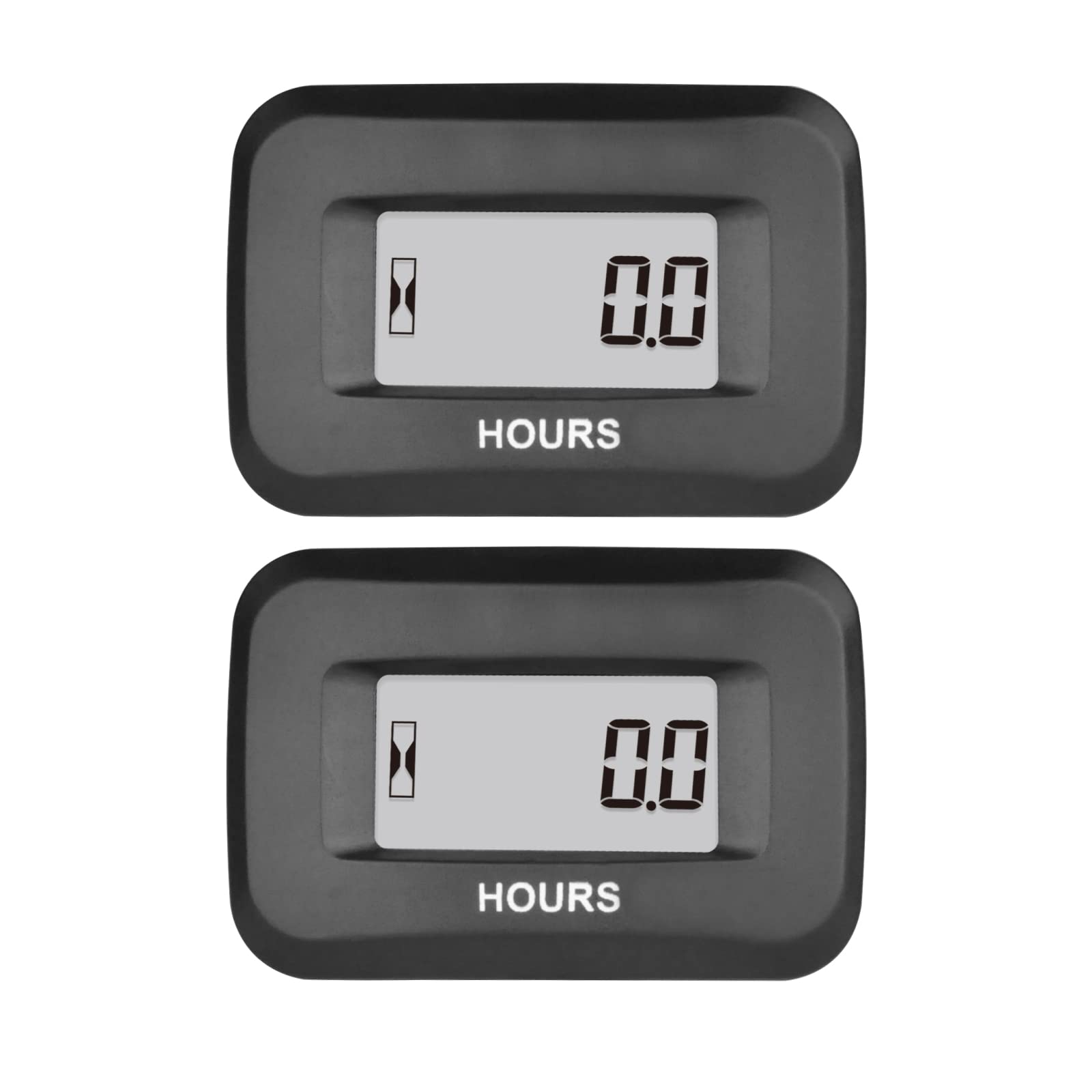 2 Pieces Runleader Digital Hours Counter,Ac/Dc 5V To 277V For Garden Tractor Generator Scooter Club Car Forklift Leaf Trimmer Et