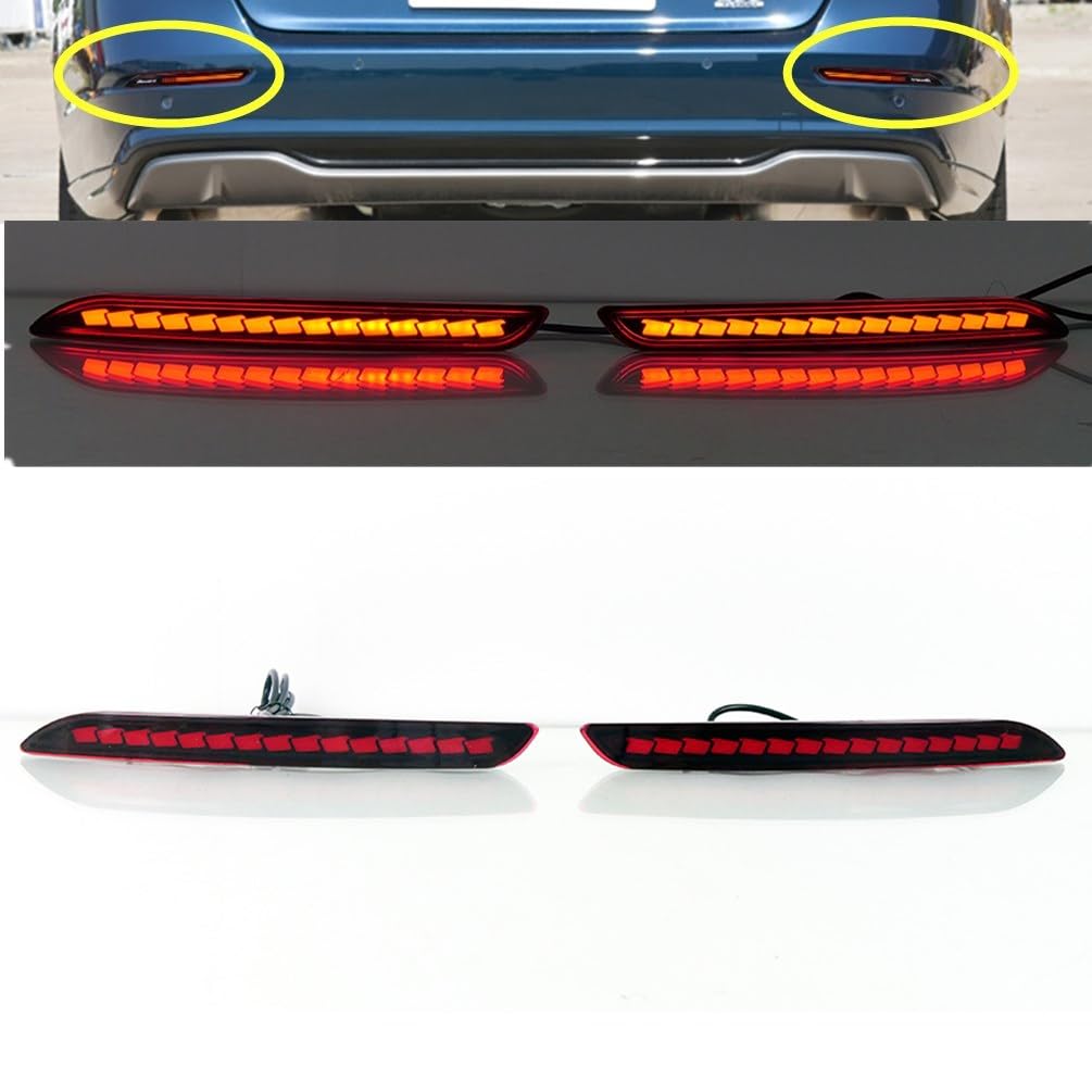 ECAHAYAKU LED Rear Bumper Reflector Light Fit For 2023 2024 2025 Honda Accord LED Brake/Tail/Driving Light With Sequential Turn 