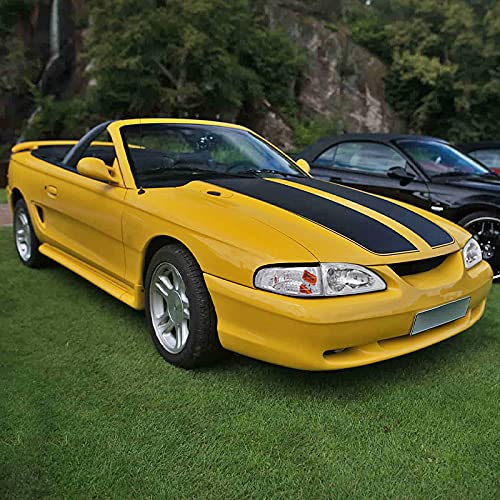 Spec-D Tuning Chrome Housing Clear Lens Corner Lights Compatible With 1994-1998 Ford Mustang L+R Pair Assembly